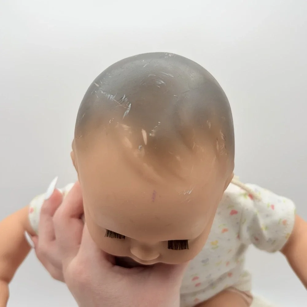 Vintage Pleasant Company Bitty Baby Brown Hair Brown‎ Eyes & Crib Accessories